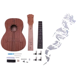 Dragon Guitarra Fretboard Decals/ Markers For Guitar Neck & Concert Ukulele Diy Kit 23 Inch Mahogany 4 Strings