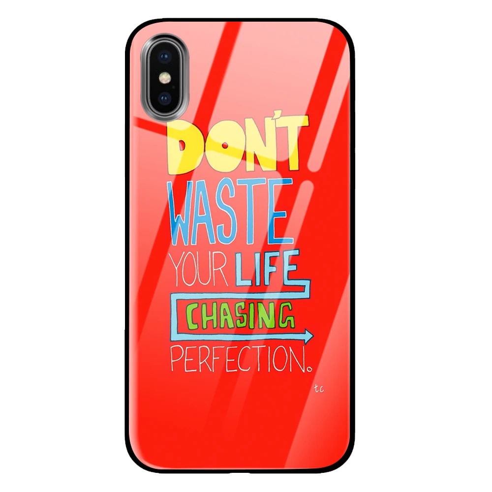 Черный белый Note для iPhone 5 5S 6 6s 7 8 Plus X XS XR 11 Pro макс. закаленное стекло чехлы - Цвет: 8