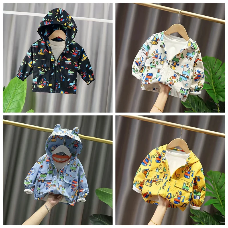 Hoodie Jacket Coat Spring Autumn Girls Cartoon Print Top Children Kids Clothes Toddler Boy Sweatshirts Baby Girl Outwear | Детская