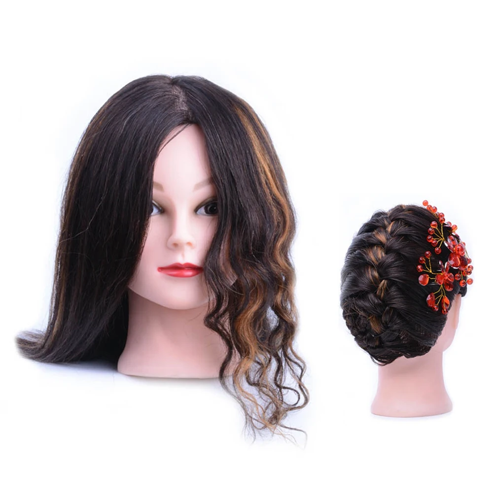 

Best Quality Professional Training Head With 100% Real Human Hair For Practice Styling Model Head Dolls Mannequin Head