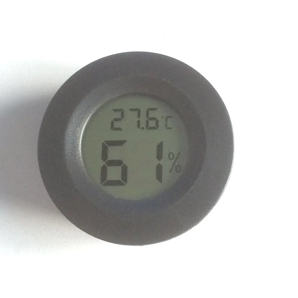 Circle Thermometer Embedded Electronic Digital Thermometer And Humidimeter Pet Acrylic Box Thermometer And Humidimeter