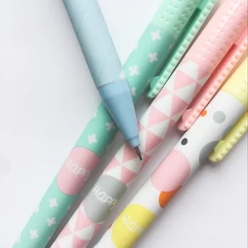 

2X Fresh Candy Dots Grids Press Mechanical Automatic Pencil School Office Supply Student Stationery 0.7mm