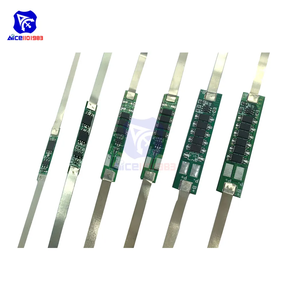 Плата защиты литиевой батареи diymore 10 шт./лот 3A BMS 18650 защитная плата 1S 9A 3 7 V 1 -6 MOS от
