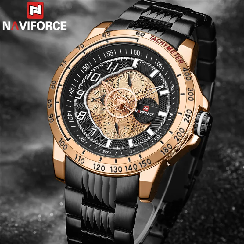 NAVIFORCE спортивные мужские наручные часы Лидирующий бренд Роскошные модные бизнес