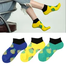 Новые зимние Ins женские носки корабль веб знаменитости улица ананас низкие эластичные MS яркие цвета хлопковые носки для женщин 3 пары один лот