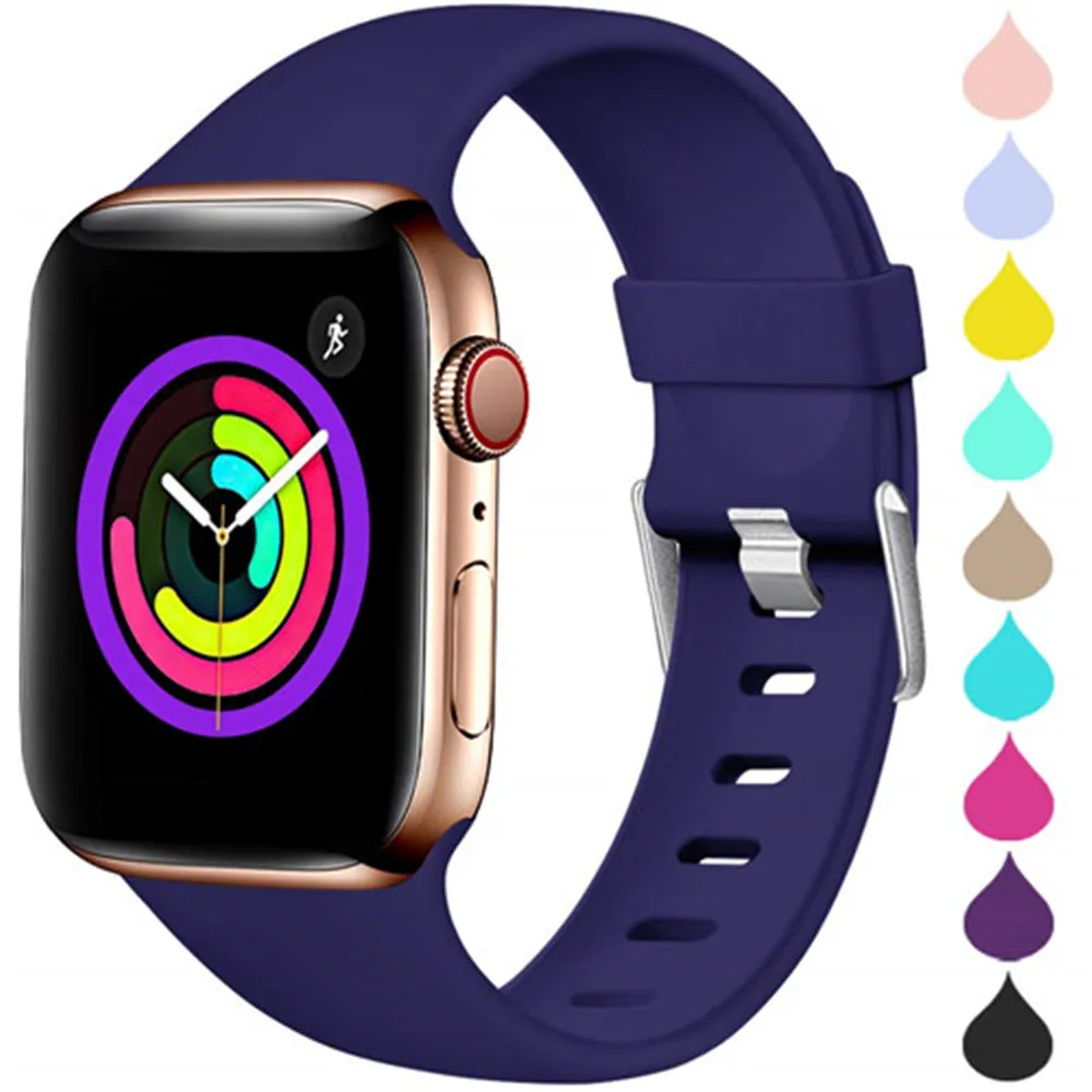 Спортивный ремешок для apple watch band 44 мм/42 мм apple watch 5 4 3 band iwatch band 5 4 3 2 correa 40 мм/38 мм браслет ремешок для часов