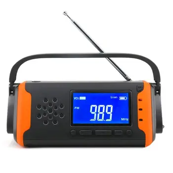 

Portable Emergency Solar Radio Hand Crank & Solar Power – AM FM Survival Shortwave Radio with Flashlight, Cell Phone Cha