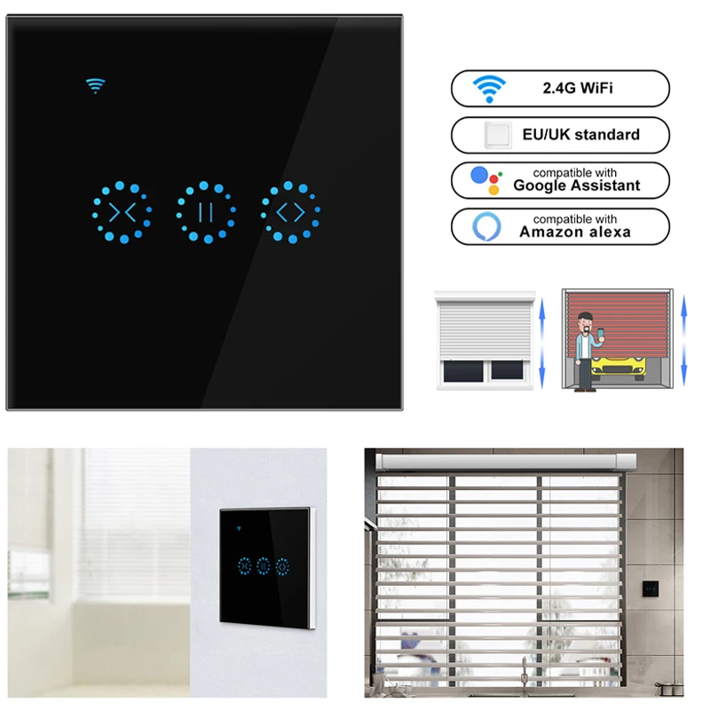 ЕС plug WiFi Электрический сенсорный пульт дистанционного управления для штор