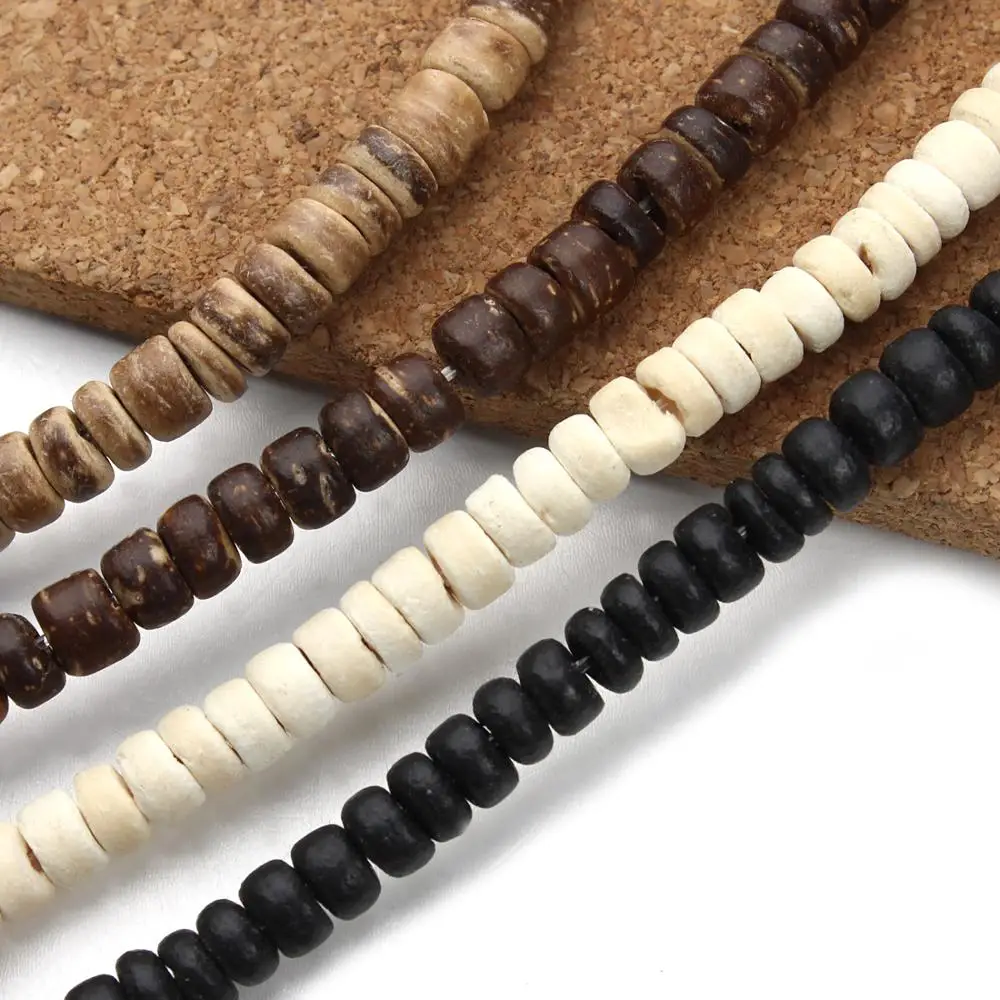 

3 strand/lot 5mm Natural Oblate Wood Beads Fit Necklace Bracelet Loose Space Wooden Beads For Diy Jwelry Making Findings New