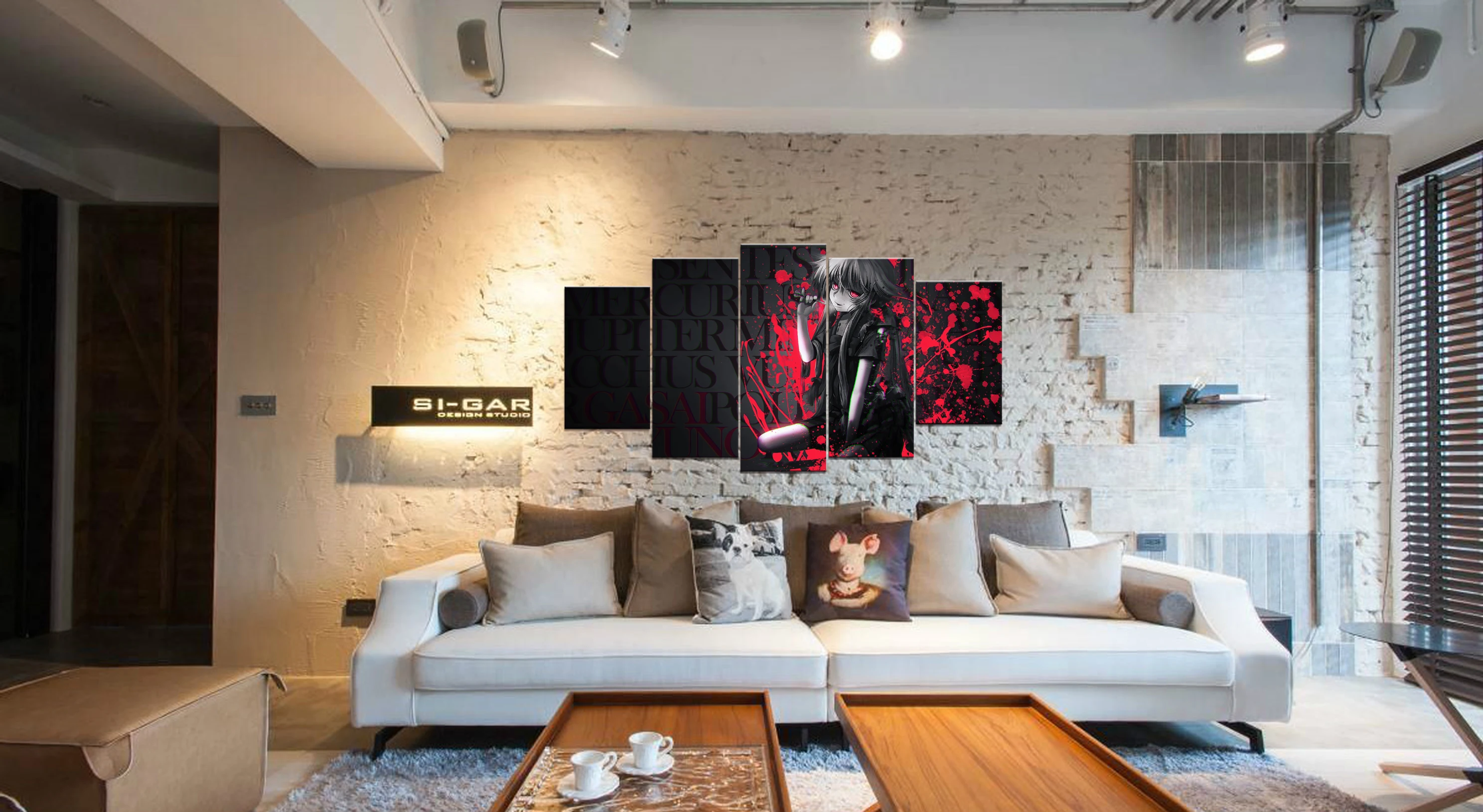 

Home Decor Modular Canvas Picture 5 Piece Mirai Nikki Gasai Yuno Animation Painting Poster Wall For Home Canvas Wholesale
