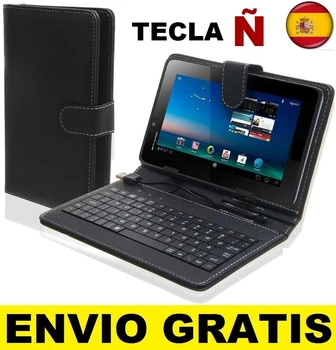 

Funda con teclado tablet 7" Universal Teclado español tecla ñ + Lápiz STYLUS
