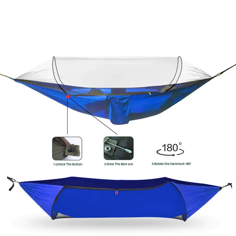 Outdoor Portable Hammock with Mosquito Net and Rain Fly Camping Backpacking Bug  Hammocks and Netting Parachute Hammock Canopy Hammock Straps Special 