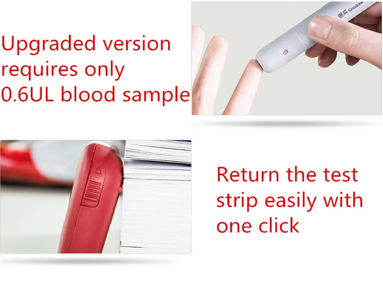 Sinocare Veilig AQ Smart mg/dL mmol/L Bloedglucosemeter комплект глюкометра и тест-полоски Lancetten pijnloos Bloed Suiker Tes