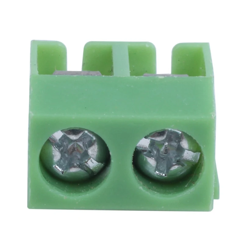50 шт. 2 Pin 5 мм Pinch PCB Mount винт Клеммная колодка Разъем 300 В 10A(зеленый