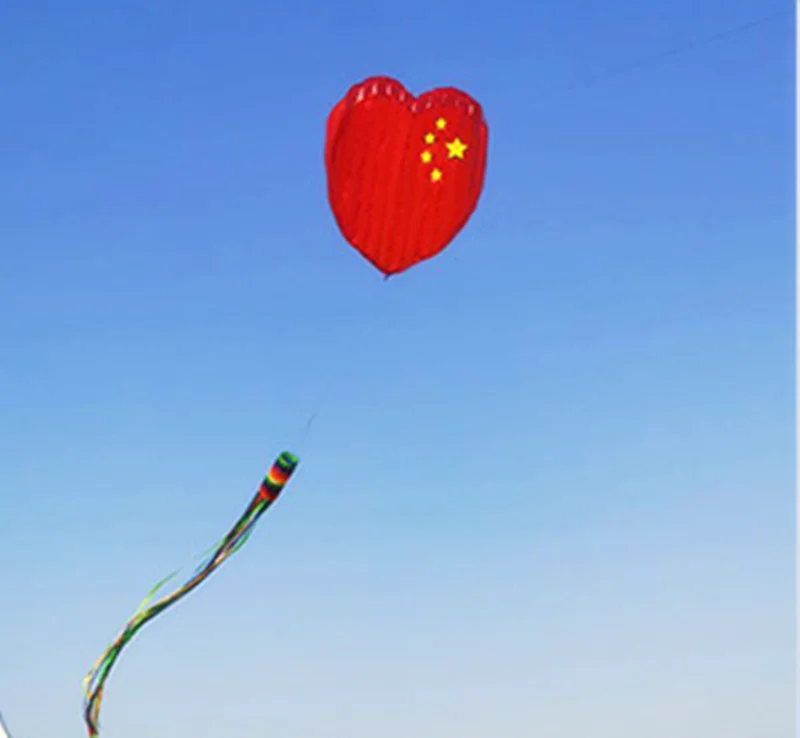 

Soft Inflatable Chinese Red Heart Kite Cartoon Hot Air Balloon Child Kite Color Long Tail Kite Adult Outdoor Leisure Sports