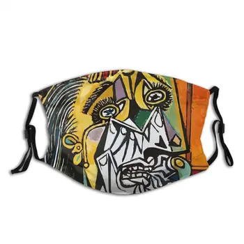 

Pablo Picasso Crying Woman 1937 Artwork Face Mouth Mask Printed Surrealism Art Protection Cover Mouth Muffle with Filters