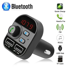 805E Bluetooth 5,0 беспроводной автомобильный комплект MP3 радио приемник Портативный 2 usb порта для зарядки с микрофоном Автомобильный Bluetooth MP3-плеер