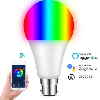 

Intelligent Wifi Bulb Colorful Dimming Light Bulb Smart APP Control Smart LED Bulb10W RGBW WiFi Connection Alexa Google Home App