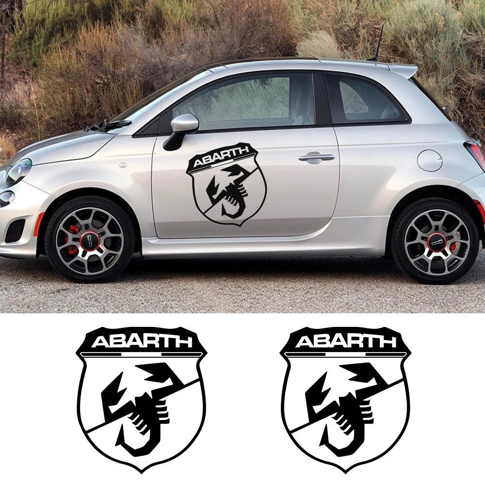 2 Stück Autotür Seiten aufkleber für Fiat Abarth Tuning Zubehör Auto Seiten  rock Vinyl Film Aufkleber Körper grafiken