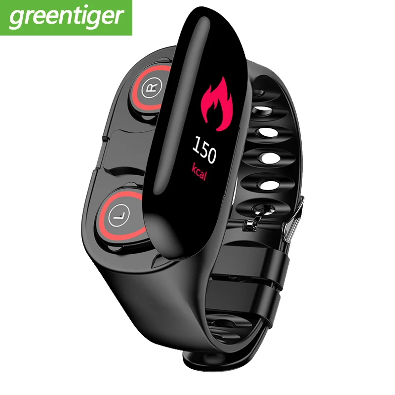 

M1 Smart Watch For Women Men With Bluetooth Headphone Hate Rate Blood Pressure Monitor Sport SmartWatch Android IOS