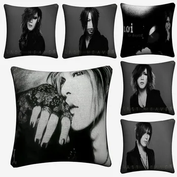 

The Gazette Last Heaven Jpop Figure Decorative Cotton Linen Cushion Cover 45x45cm For Sofa Chair Pillow Case Home Decor Almofada