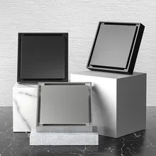 NEW Design Invisible Bathroom Floor Drain Shower Sink Drains Creative Inlaid Tile Brass Floor Drain Use for Toilet WashRoom