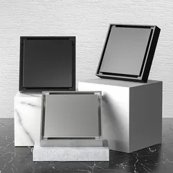 NEW Design Invisible Bathroom Floor Drain Shower Sink Drains Creative Inlaid Tile Brass Floor Drain Use for Toilet WashRoom