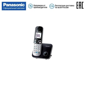

DECT phone Panasonic KX-TG6811RUB black, bright, telephone, radiophone, voicemail, alarm clock, wireless, headset jack