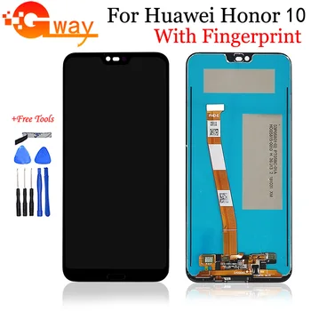

With Fingerprint 5.8" LCD For Huawei Honor 10 LCD Display Touch Screen For Huawei Honor 10 COL-L29 LCD Display
