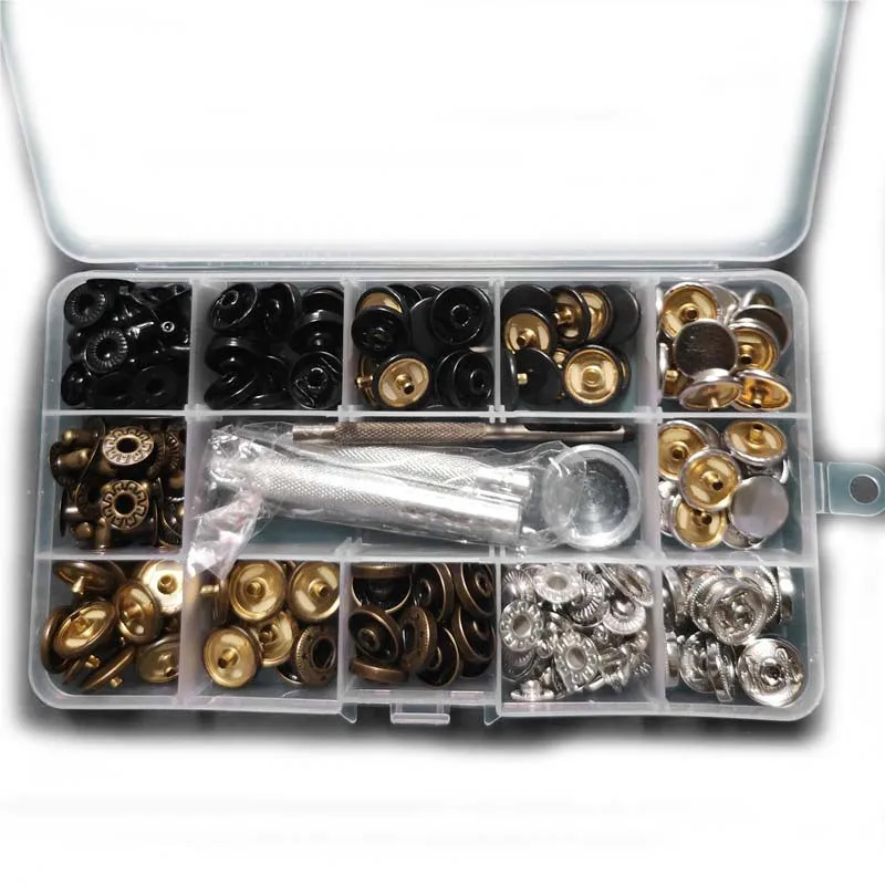 

[Outside] Copper Boxed Snap Fastener 1. 5CM Surface 831 #3-Color 60 with Tool DIY Press Stud Send Storage Box