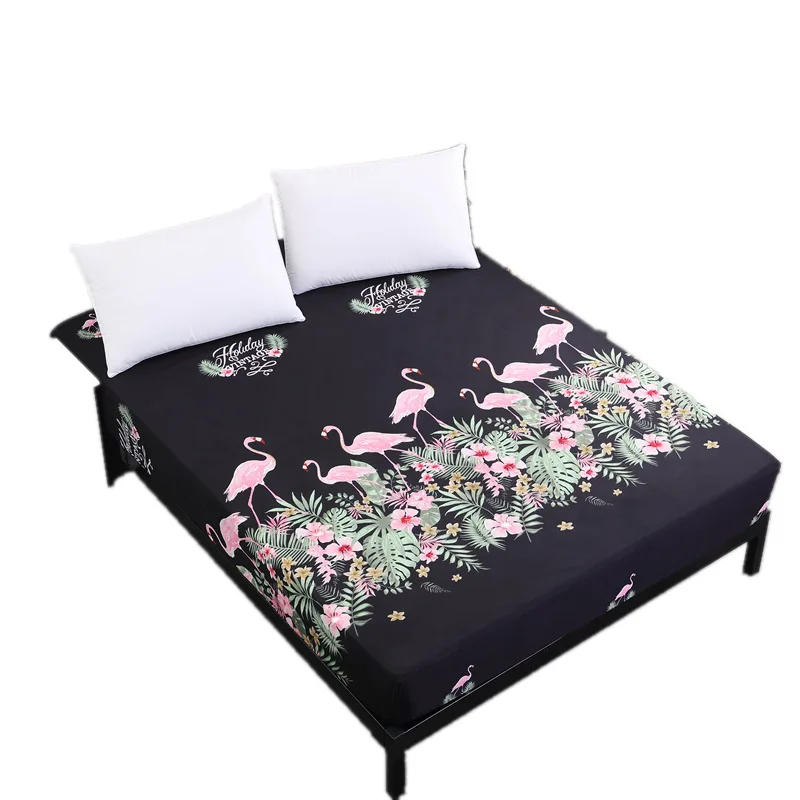 

Waterproof Printing Bed Mattress Cover Waterproof Protector Pad Fitted Sheet Separated Water Bed Linens with Elastic Breathable
