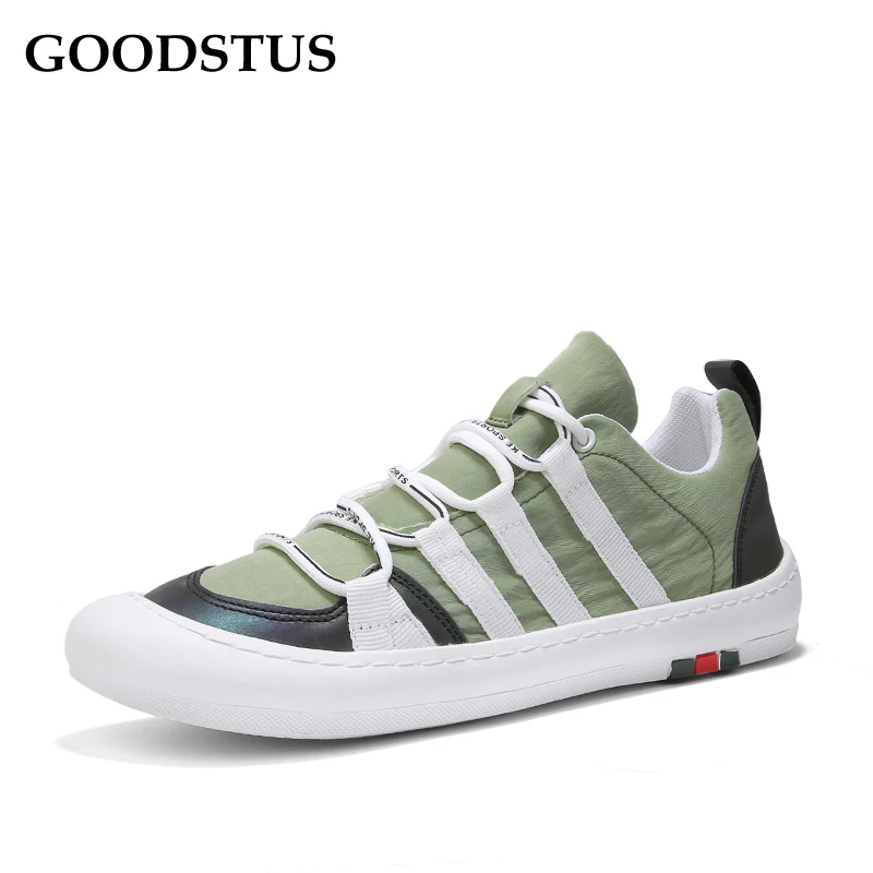 

GOODSTUS Men Casual Shoes Umbrella Cloth Vamp Breathable Rubber Bottom Comfortable Solid Lightweight High Fashion Male Footware