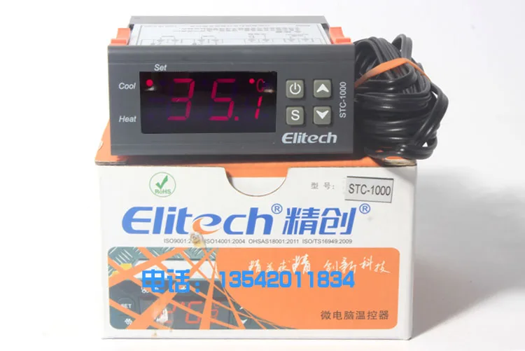 Elitech Stc-1000 Acquario Cova Frutti Di Mare Macchina Di Raffreddamento E Riscaldamento Regolatore Di Temperatura Elettronico