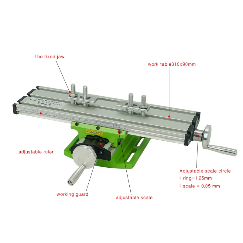 LY 6300 Worktable Working Cross Table Milling Machine Compound Drilling Slide Coordinate Table Bench drill Vise Fixture