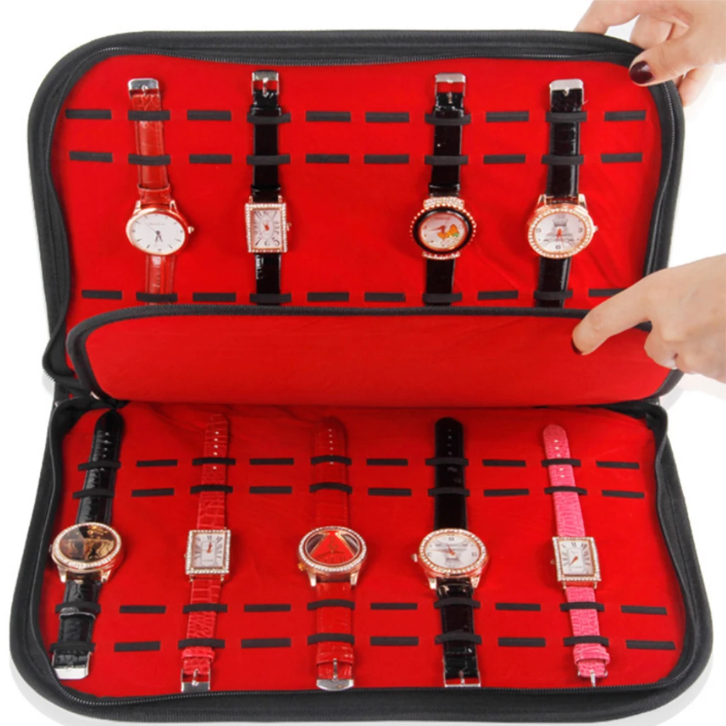 Leather Watch Display Box Storage Case Bag Holder Organizer for Home Store watch storage box watch storage bag watch storage pouch leather storage box