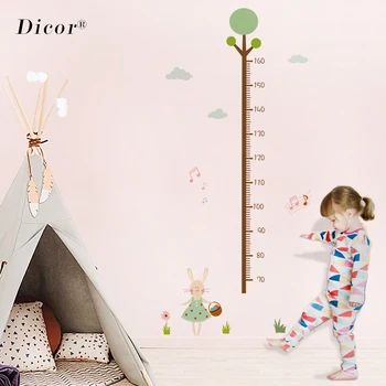 

2Pcs/Set Cartoon Height Measure Wall Sticker for Kids Rooms Growth Chart Nursery Room Decor Wall Art Kids Room Stickers Creative