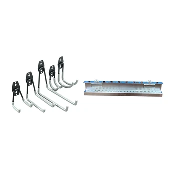 

5Pcs Garage Hooks Utility Garage Storage Hooks and Hangers with 380mm Screwdriver Hanging Hooks Holder Hardware Tools