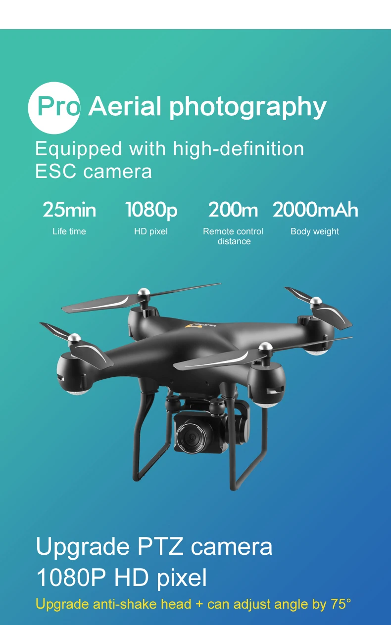 4K Дрон с вращающейся камерой HD Квадрокоптер с 1080P Wifi FPV Дрон Профессиональный Дрон полёт 25 минут RC вертолет Drohne