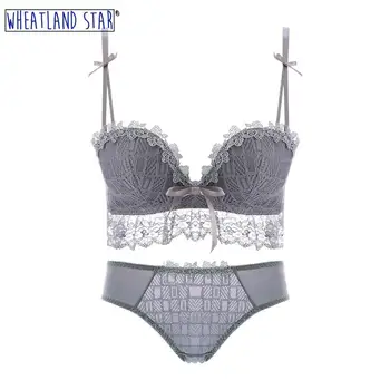 

Lingerie Feminina Anti Sagging Bra Set Wire Free Push Up Bra and Panty Set Lace Lingerie Female Kit Women Underwear & Sleepwears