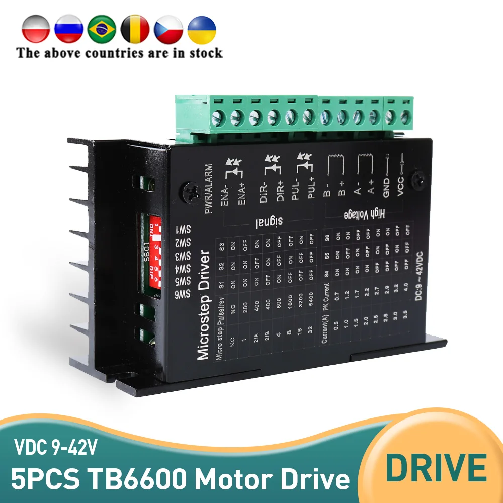 Драйвер двигателя Nema17 TB6600 5 шт. улучшенный шаговый S109AFTG драйвер 42/57 32 сегмента а 42