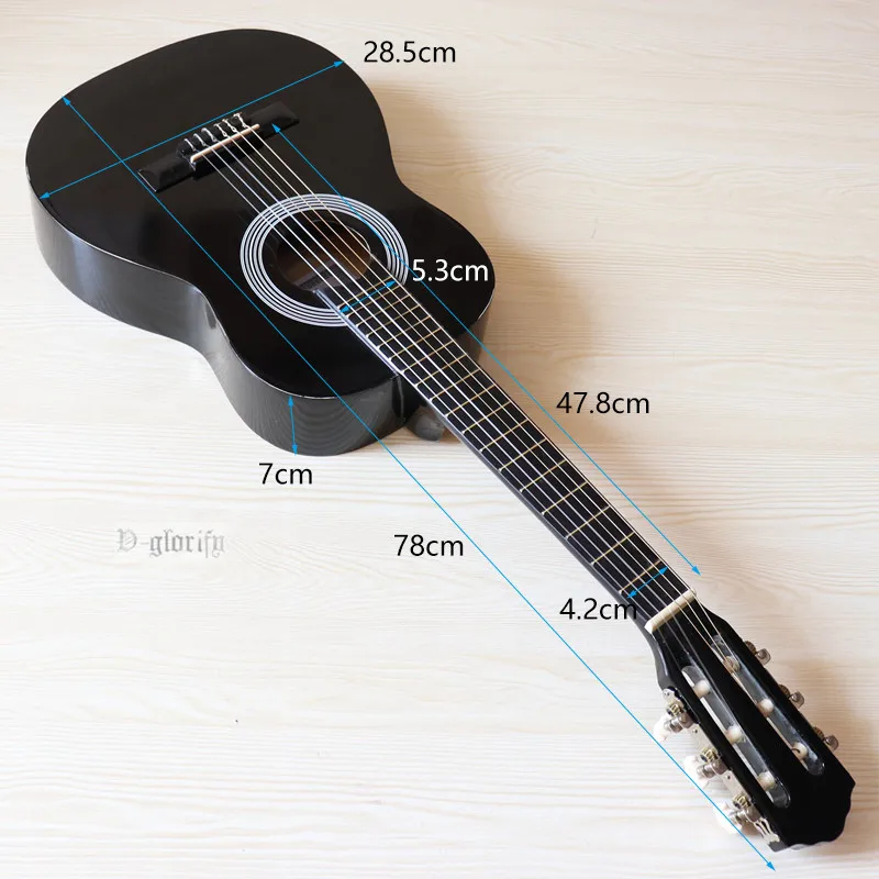 Gitar Klasik Hitam 30 Inci Basswood Body High Gloss Finish 6 Senar Gitar Klasik Desain Lengkap Gitar Barat Dengan Cacat Gitar Aliexpress