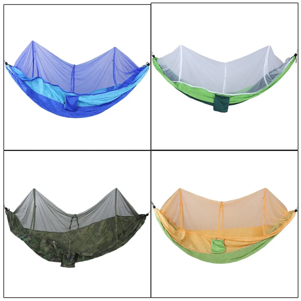 

Ultralight Outdoor Camping Mosquito Net Parachute Hammock 2 Person Flyknit Garden Hammock Hanging Bed Leisure Hammock Travel Kit