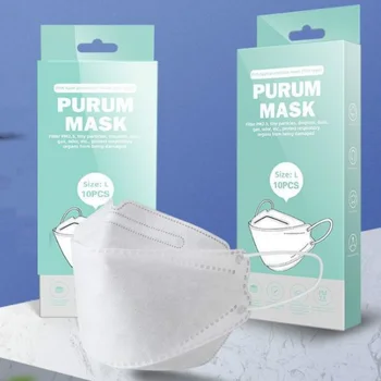 

10/40/60Pcs 3D Disposable Mask 4-layer Filter Non-woven 99-grade Cloth Breathable Fishing Dust Mask for Face Individual Package