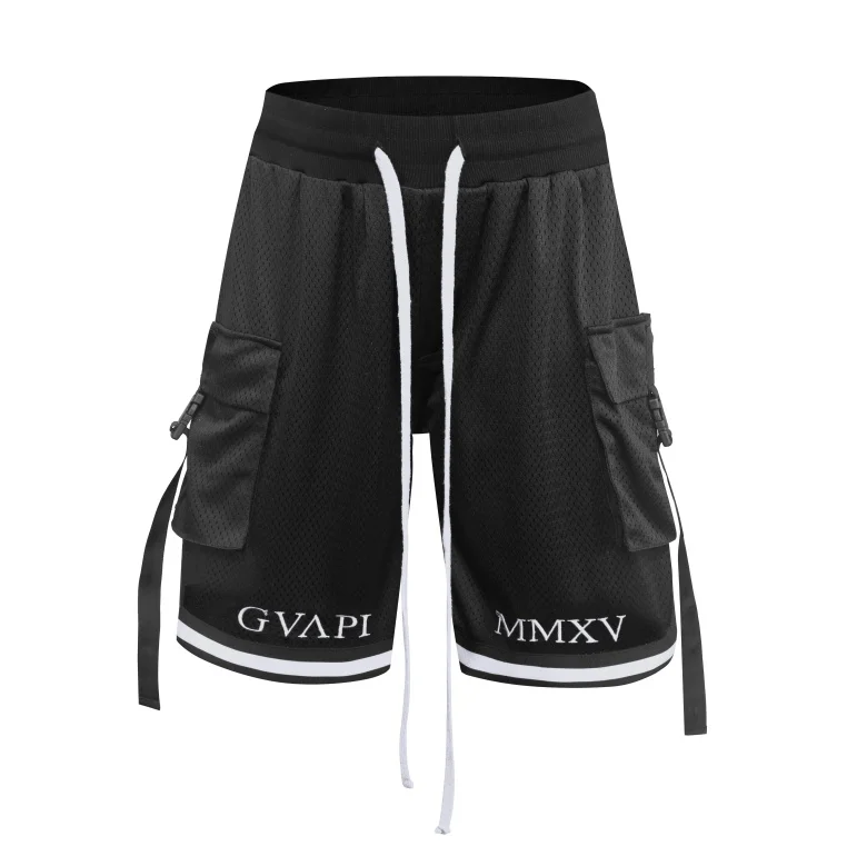 

GUAPI GVAPI MMXV WHITE TACTICAL RED TACTICAL Embroidery BASKETBALL MENS SHORTS
