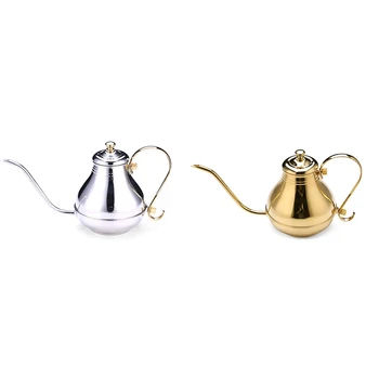 

Fine Mouth Gooseneck Coffee Pot Long Spout Pour over Drip Coffee Kettle Stainless Steel DIY Coffee Maker Teapot