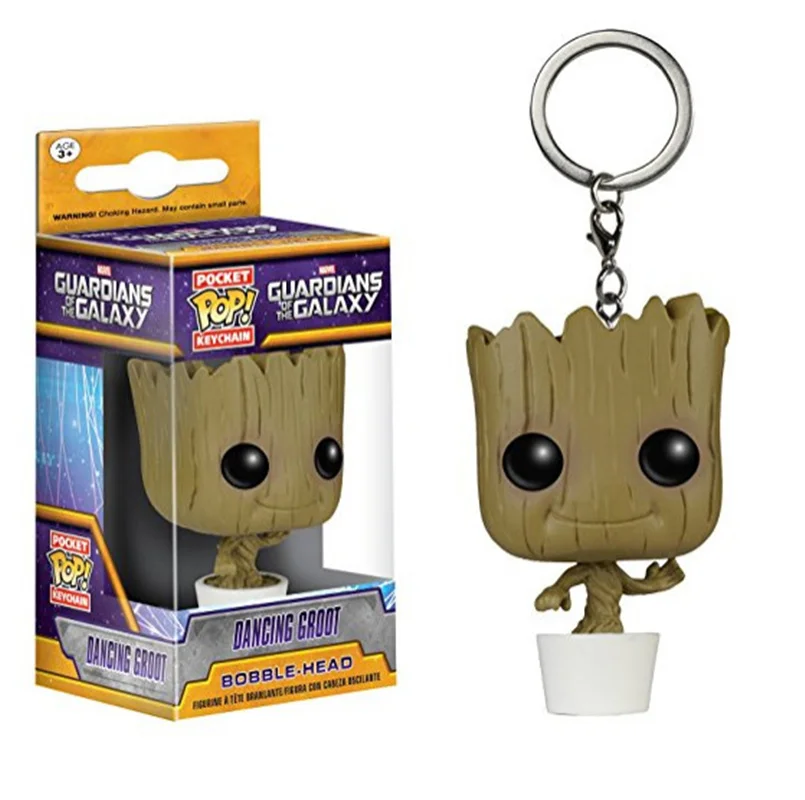 FUNKO POP guardiers of the Galaxy Rocket Star-Lord Groot Карманный Брелок виниловые фигурки Коллекция Модель игрушки