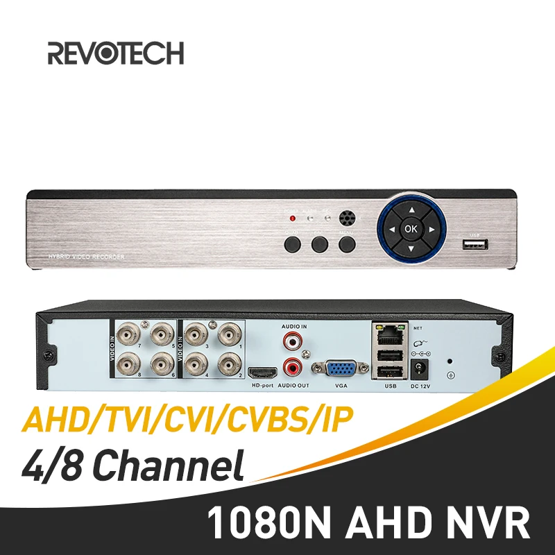 Hybird DVR 1080N H.264 4CH 8CH 5 в 1 видеорегистратор для AHD камеры аналоговая камера IP Onvif P2P VGA HDMI система
