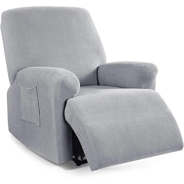Recliner cover thick soft recliner cover, suitable for living room sofa cover, sofa armchair cover, elastic cover 10 colors Type1 light grey