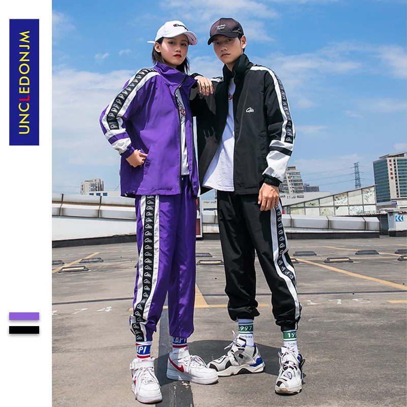 

2020 Men's Set Fashion Sports Men Sweatsuit Hip Hop Fitness Clothing Two Pieces Sweatshirt Sweatpant Male Tracksuit A340-T02