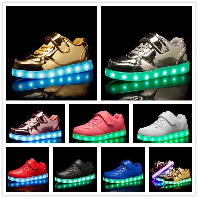 JawayKids Led Shoes for Child USB chargering Light Up Shoes for boys girls Glowing Christmas Sneakers